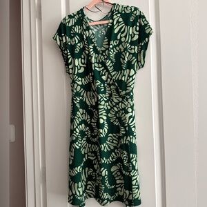 Elegant Green XL Patterned Dress